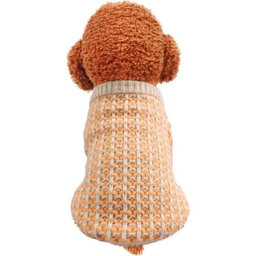 New Pet Dog Clothes Jacket French Bulldog Clothes Outfit Sweater Coats Small Dog Winter Orange Sweater Dogs Clothes Winter