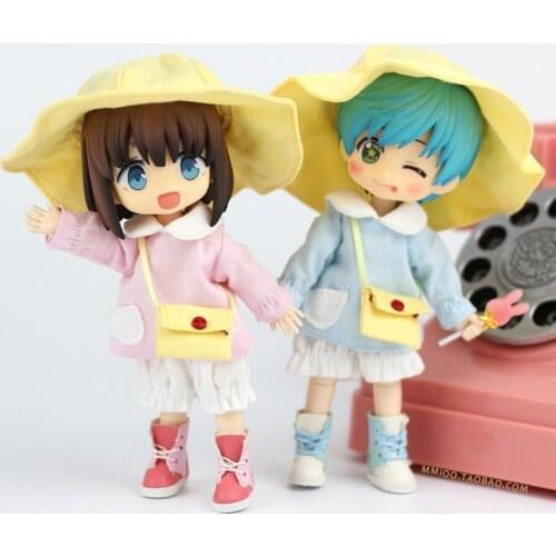 Ob11 baby clothes kindergarten school uniform set ob11 clothes GSC clay PICCODO 1 / 12bjd shirt hat shorts bag doll accessories