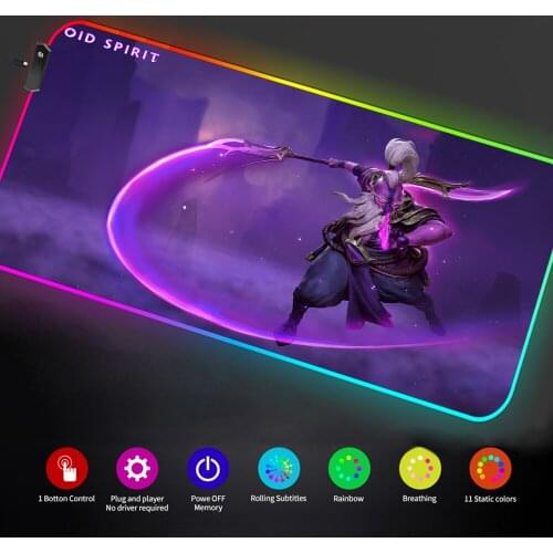 Rgb Mouse Pad Rgb Led with Rgb Anime Gamer Rug Rgb Pc Accessories Gaming Rgb Carpet Led Muesepad Pink Rgb Carpet DropShipping