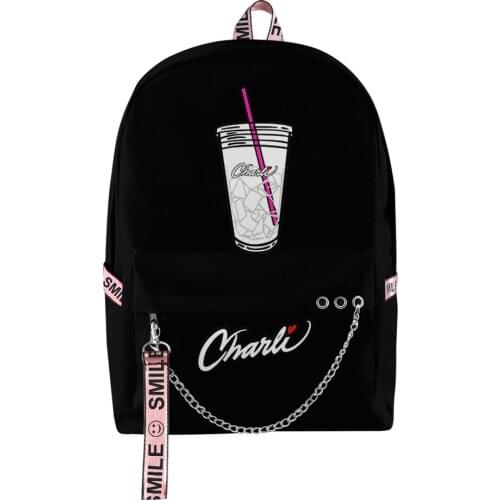 3D Charli D'Amelio Backpacks Bags Kpop Key Chain Accessories Bag Boys Girls Backpacks Charli DAmelio Merch Candy Color Backpack