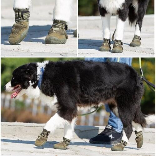 Truelove Pet Dog Shoes Sport Winter Snow Shoes Rain Waterproof Rubber Sole Anti-slip for Dog Boots Reflective Puppy Medium Large