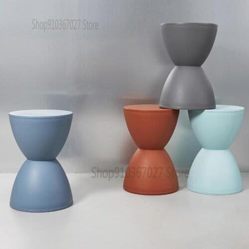 Nordic Creative Modern Minimalist Shoe Footstool Round Stool Stylish Thickened Small Stool Low Stool Home