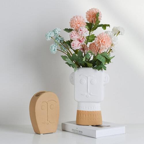 Nordic Vase Ceramic Flower Vase Flower Pot Bedroom Study Home Flower Vase For Wedding Decoration Prop
