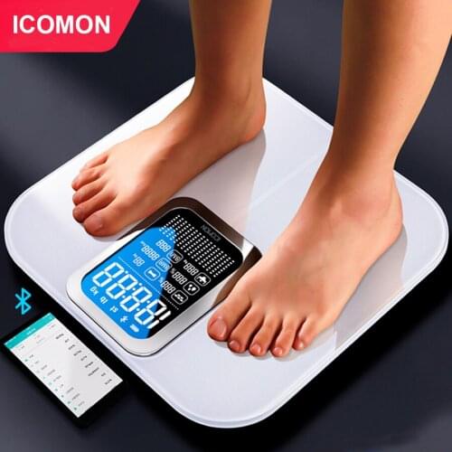 ICOMON Bluetooth Body Fat Scale Smart Digital Bathroom Weight Scale Body Composition Analyzer With Multilingual App Floor Scale