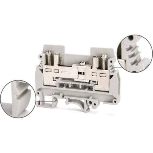 20PCS Suyep URTKS Rail Mount Test disconnect Current Terminal Block 400V Cable Gray