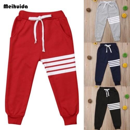 2019 Casual Baby Boy Girls Sports Pants Toddler Kid Sweat Pants Size 2-7Y