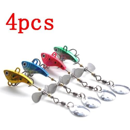 4pcs Metal Vib Blade Lure Sinking Vibration Baits 12g Artificial Vibe Bass Pike Perch Fishing Lure Hard Baits Propeller Pesca