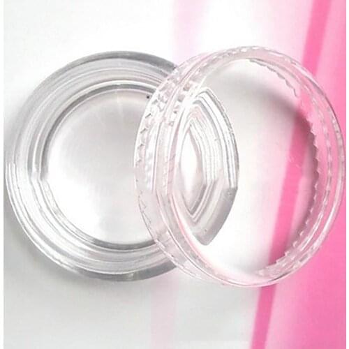 5 Pcs Nail Art Transparent Plastic Glitter Powder Studs Storage Box Empty Case