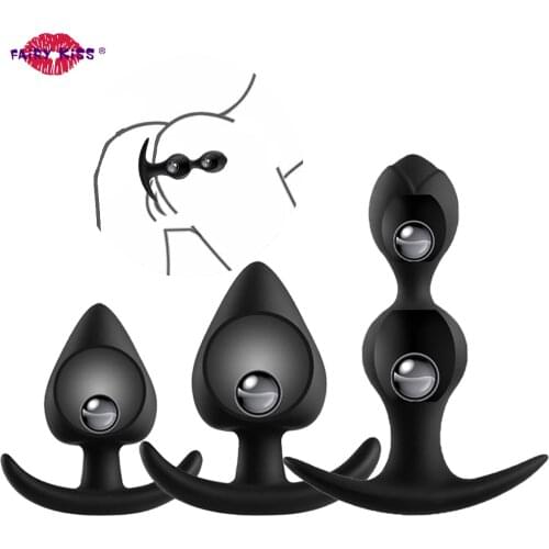 Anal Plug Silicone Set Big Butt Plug Cone No Vibrator Buttplug Beads Balls Anus Dilator Annal Sex Toys Butplug For Women Men Gay