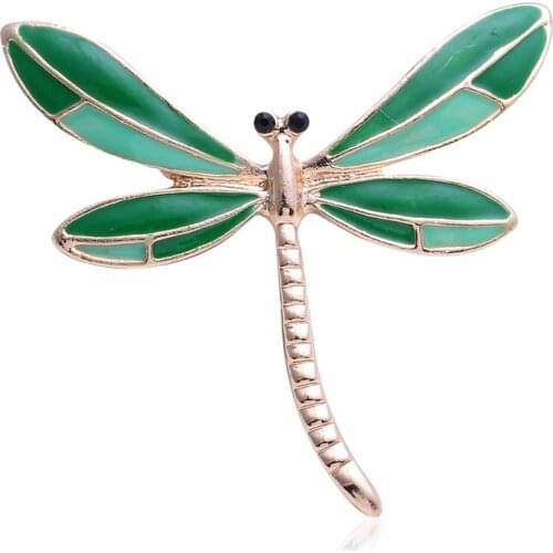 Dragonfly Brooch Insect Pins Animals Badge 40x37mm Party Wedding Dress Decor Accessories Chic Birthday Gift Fashion Jewelry