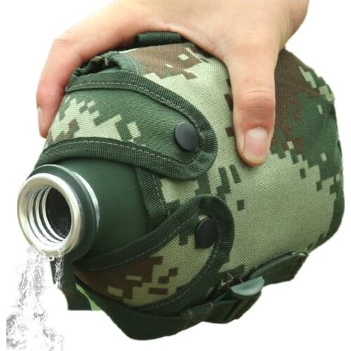 1L Outdoor Sports Water Bottle Military Camping Water Bottle With Pouch Canteen Bottle Camping Hiking Survival Drinking Kettle