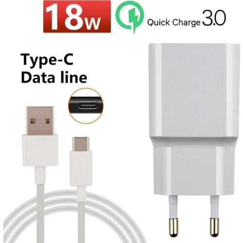Xiaomi 18W Fast Charger QC 3.0 USB Charger Type-C For Xiaomi Redmi Note 7 8 Pro 9S Redmi 8 8A Mi 8 Lite 9 SE Max 3 Poco X3 M3