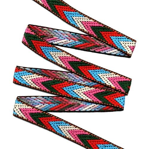 ZERZEEMOOY 17MM 10YARD/LOTS 100% Polyester Colours Arrow Geometry Woven Jacquard Ribbon Dog Chain Accessories