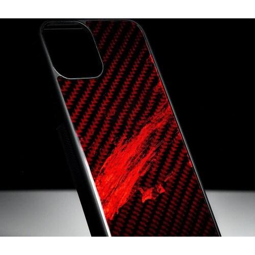 Real Red Carbon Fiber for Apple iPhone 11 Designed for iPhone 6/6S/7/8/7Plus/X/XR/XSMAX/11PRO/11PRO MAX/12/12PRO/12Pro Max Case