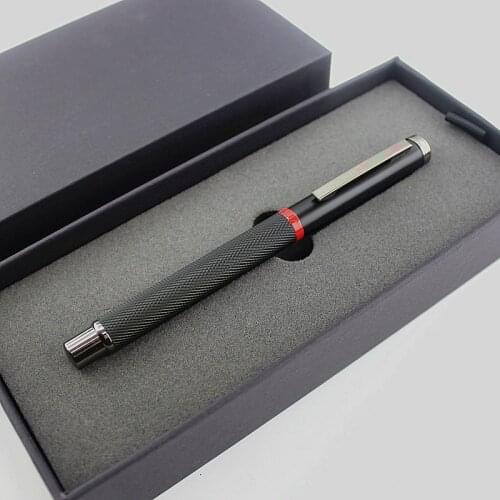 Black Metal Fountain Pen Titanium Black EF/F Nib High Quality Tree Texture Excellent Writing Gifts For Business Office Supplies