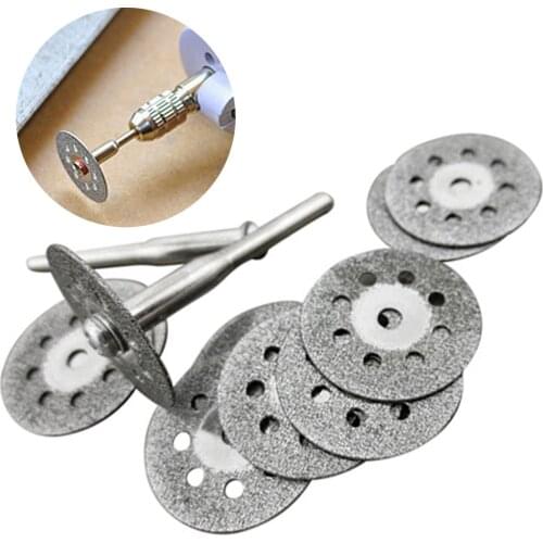 12Pcs/Set 8-Holes Circular Saw Blades Cutting Wheel Discs Mandrels Saw Blade Wheel Cutting Sanding With 1pc Mandrel Accessory