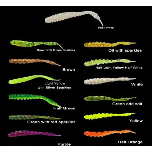 Artificial 10pcs 5cm 0.3g Pesca Fishing Bait Japan Worm Swimbait Jig Head Soft Lures Shad Fly Fishing Silicon Fishing Lure