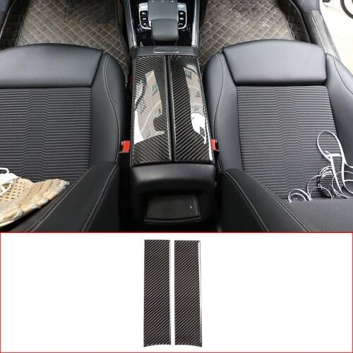 Car Interior Carbon Fiber Center Console Armrest Box Frame Cover Trim Accessories For Mercedes Benz B GLB Class W247 X247 19-20