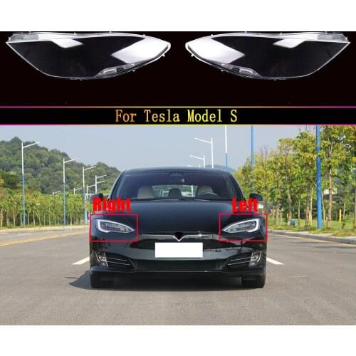 Car Front Headlamp Caps For Tesla Model S Glass Headlight Cover Auto Protection Lampshade Lamp Lens Shell Waterproof Mask