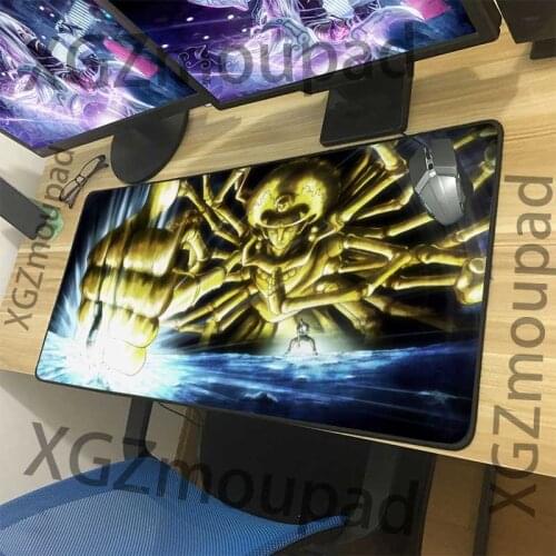 XGZ Animation Mouse Pad Thousand Hands Bodhisattva Large Gamer Computer Desk Mat Black Lock Edge Hunter Desk Mat Non-slip Xxl Mo