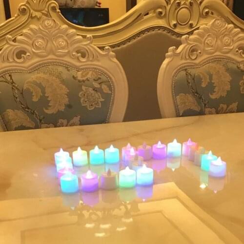 Creative LED Candle Multicolor Lamp Simulation Color Flame Light Home Wedding Birthday Party Decoration Festival Candle Holders