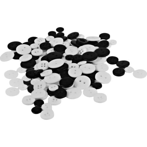 100pcs ASSORTED ROUND RESIN BUTTONS 9-15mm DIY SEWING CRAFTS SCRAPBOOKING