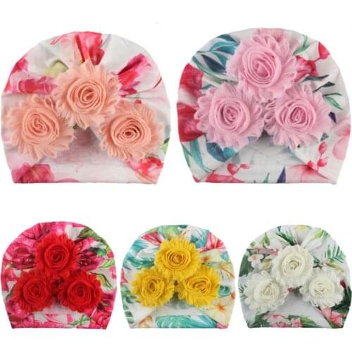 Lovely Flower Bonnet Hat Cap Fashion 3D Lace Floret For Baby Girl Infant Newborn Hair Headband Toddler Headwear