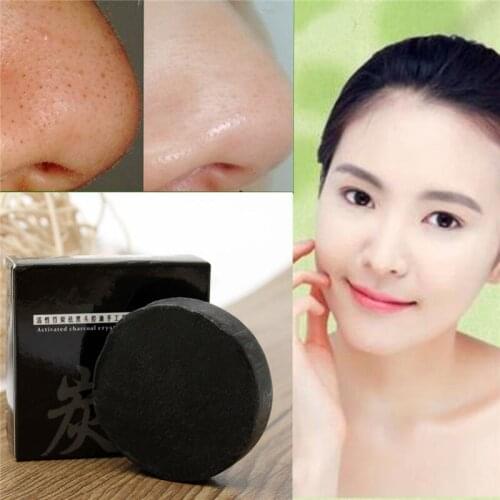 1pcs Bamboo charcoal Handmade Soap Replenishment Wash Oil Whitening Control Acne Blackhead remover Face Care Cleaning Tools