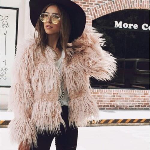 Autumn faux mink leather jacket womens pink blue winter thicken warm short fur leather coat women slim jackets jaqueta de couro