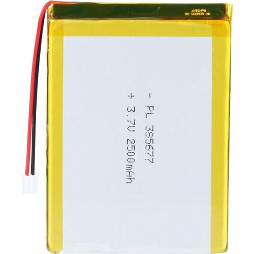 Mejuew 3.7V 2500mAh 385677 Rechargeable Lipo Battery with JST Connector