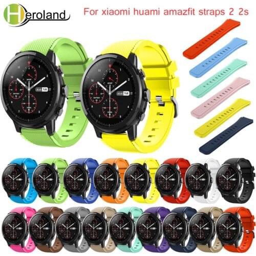 Band For Amazfit Stratos 2S Watchbands 22mm Silicone Watch band For Samsung Gear S3 Frontier/Classic strap for Amazfit Stratos 2