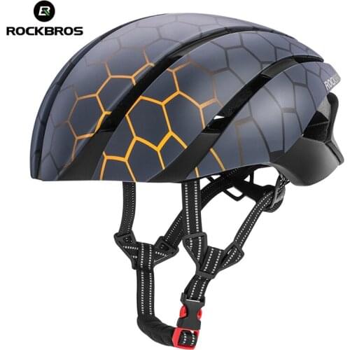 ROCKBROS Ultralight Cycling Bike Bicycle Helmet Integrally-molded Reflective Anti-seismic Safety Helmet Bike Equipment 57-62 CM
