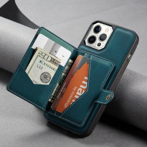 Detachable Magnetic Phone Case For iPhone 12 11 Pro Max SE 2020 Card Holder Wallet Case for iPhone X Xs Max XR 8 7 Plus Cover