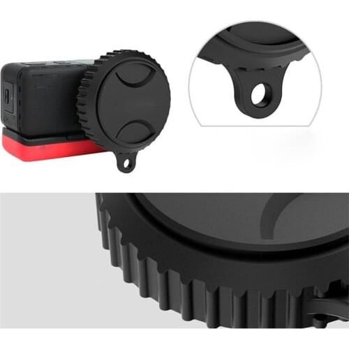 Silicone Lens Protection Cover Lens Cap for Insta 360 ONE R Leica 1-INCH Wide-Angle Lens Dustproof Protective Cover Case