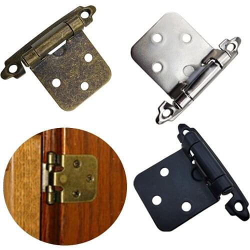 2PCS Steel American Self Closing Spring Cabinet Hinge Overlay Cabinet Door Hinges Flush Cabinet Hinges