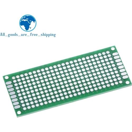 TZT 3x7 cm PROTOTYPE PCB 2 layer 3*7cm panel Universal Board 2.54MM Green