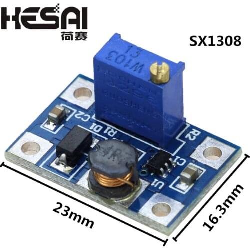 Smart Electronics DC-DC SX1308 Step-UP Adjustable Power Module Step Up Boost Converter 2-24V to 2-28V 2A