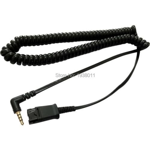VoiceJoy headset QD(Quick Disconnect) cable QD to single 3.5mm Plug Cord for computer,PC,laptop,smartphone,mobile phone ,etc