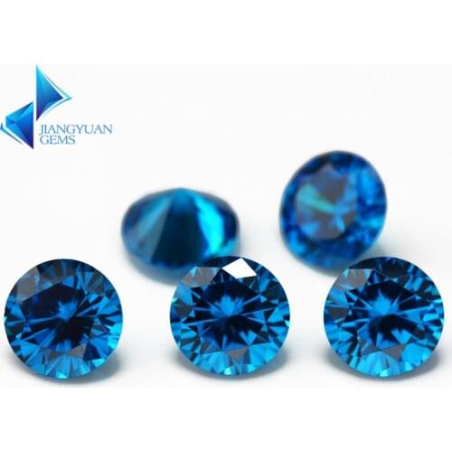 1~3mm Wholesale Dark SeaBlue 5A CZ Stone Brilliant Round Cut Cubic Zirconia For Sale