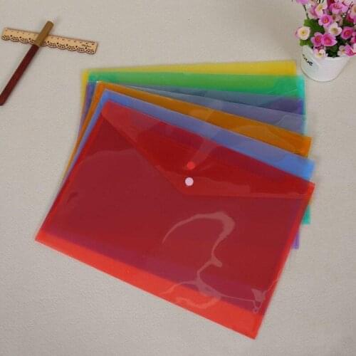 1pc A4 Transparent Document Bag Papers File Folder Case Stationery Home Office Organizer Holder Clear PP Documents Storage Bags