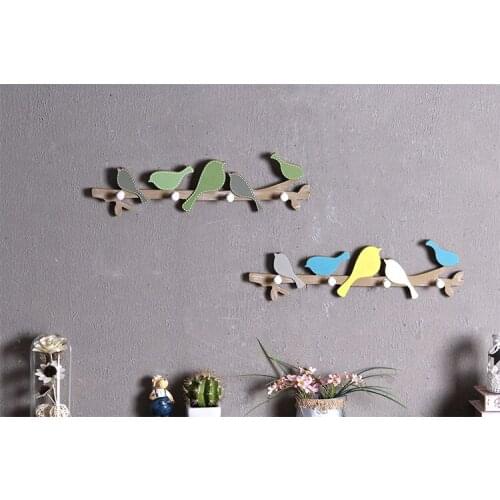 1PC New Creative Woody Bird Hooks Children Bedroom Hangers Wall Decoration Wall Hanging Clothes Hooks ME 001