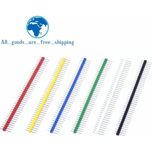 10pcs 40 Pin 1x40 Single Row Male 2.54 Breakable Pin Header Connector Strip