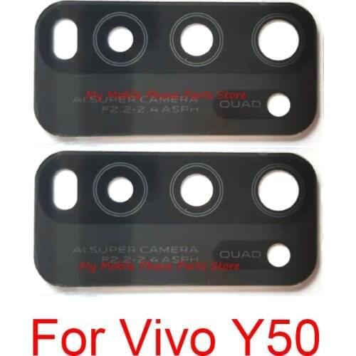 10 PCS Rear Back Camera Glass Lens For Vivo Y50 Big Main Facing Camera Lens Glass With Glue Sticker Replacement Parts