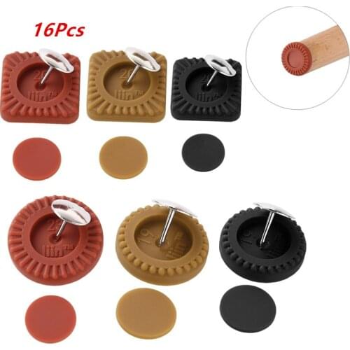 16 Round/Square Anti Vibration Furniture Feet Pads Nonslip Rubber Sliders Wooden Table Chair Leg Cap Home Office Floor Protector