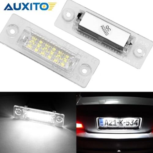 2PCS 6000K White License Plate Light For VW Golf 2005-2009 Jetta 2005-2010 Touran 2003-2010 Caddy 3 2004-2010 Auto Accessories