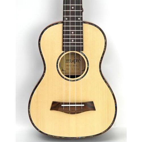 23" Concert Rosewood Ingerman Solid ukulele Spruce travel acoustic guitar Uke Concert 4 Strings Hawaiian Mini Uku Acoustic