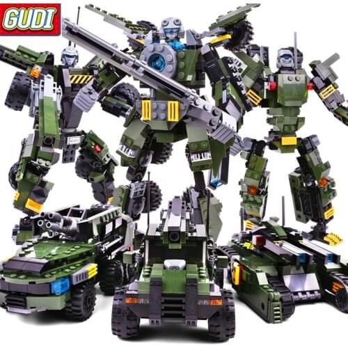 3 In 1 Transform Series Tank Toy Robot Vehicle Transform Robot Toy Model Building Blocks Bricks Children Toy 8721 8722 8723
