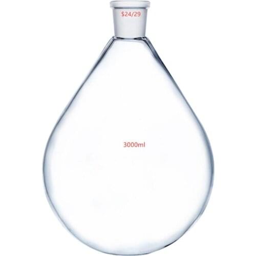 3000ml,24/29,Glass Recovery Flask,Rotary Evaporator Bottle,3 Litre,Lab Pyriform Vessel