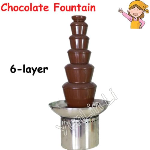 6-layer Chocolate Fountain Machine 110/220V Waterfall Commercial Chocolate Machine Chocolate Fondue DIY Machine