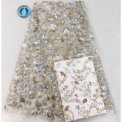 African Lace Fabric French Mesh Lace 2021 French Sequin Fabric Of High Quality African Sequin Lace Fabric D3759